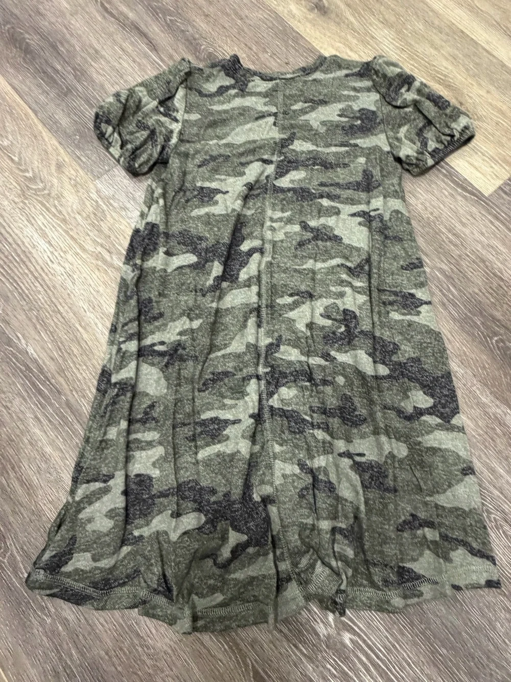 GAP Girls' Green Camo Short Sleeve Dress